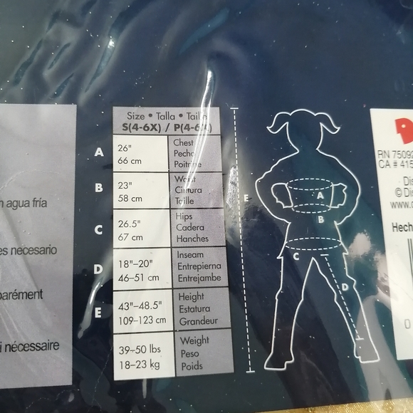 Disney Beauty and the Beast Dress Costume S(4-6X) - Picture 4 of 4